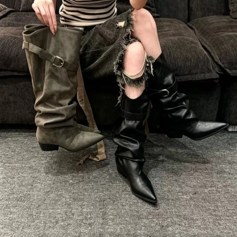 Ruffled Ankle Boots for Women, 2026 New Style, Retro Pointed Toe, European-style Thick Heel, Full-length Fashion Boots
Ruffled Ankle Boots for Women, 2026 New Style, Retro Pointed Toe, European-style Thick Heel, Full-length Fashion Boots
