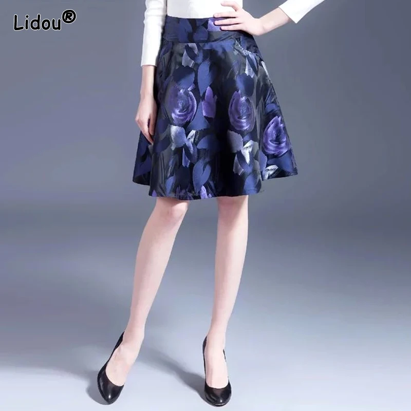 2024 New Spring and Summer Fashion Versatile Elegant and Elegant High Waist Print with Lined Pockets A-line Half Skirt for Women
2024 New Spring and Summer Fashion Versatile Elegant and Elegant High Waist Print with Lined Pockets A-line Half Skirt for Women