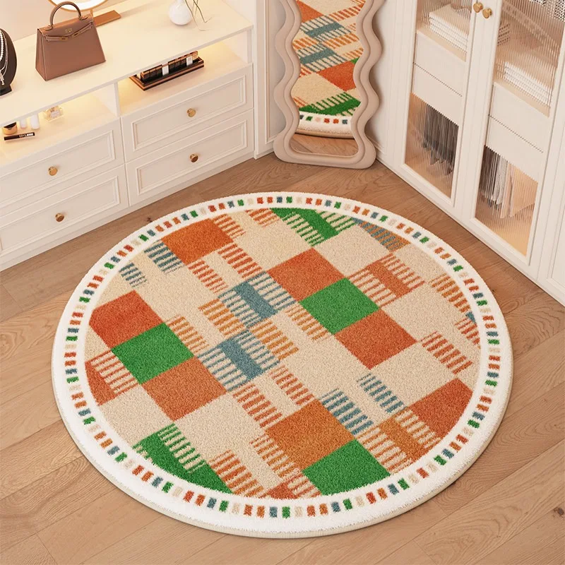 Colorful Checkered Round Living Room Carpet Fashionable Art Dopamine Bedroom Anti-Slip Rug Machine Washable Plush Sofa Mat Tapis
Colorful Checkered Round Living Room Carpet Fashionable Art Dopamine Bedroom Anti-Slip Rug Machine Washable Plush Sofa Mat Tapis