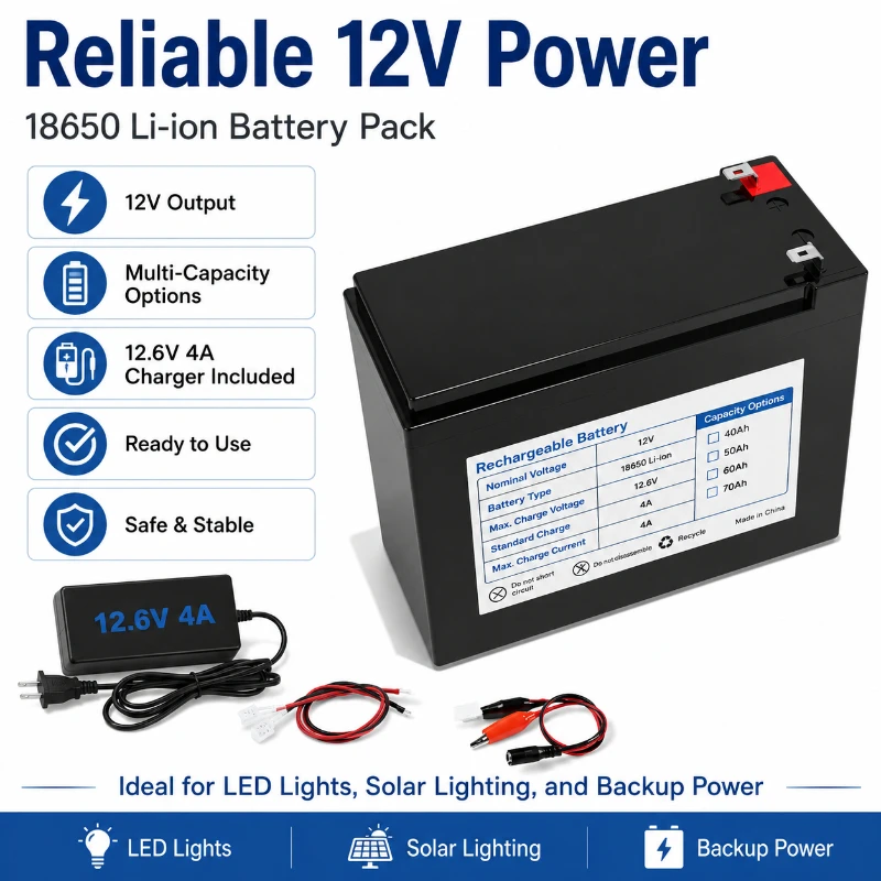 12V 18650 70000mAh Battery Pack 18650 Lithium Rechargeable Battery Solar Cell Electric Lamp 12V 3A Battery Pack
12V 18650 70000mAh Battery Pack 18650 Lithium Rechargeable Battery Solar Cell Electric Lamp 12V 3A Battery Pack