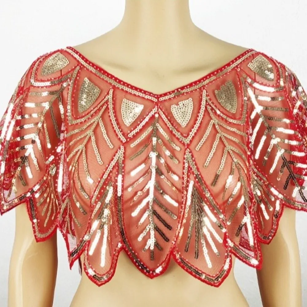 Simple Glitter Sequins Shawl Sparkling Sleeveless Evening Cape Mesh Short Cover Party Shawl Bridal
Simple Glitter Sequins Shawl Sparkling Sleeveless Evening Cape Mesh Short Cover Party Shawl Bridal