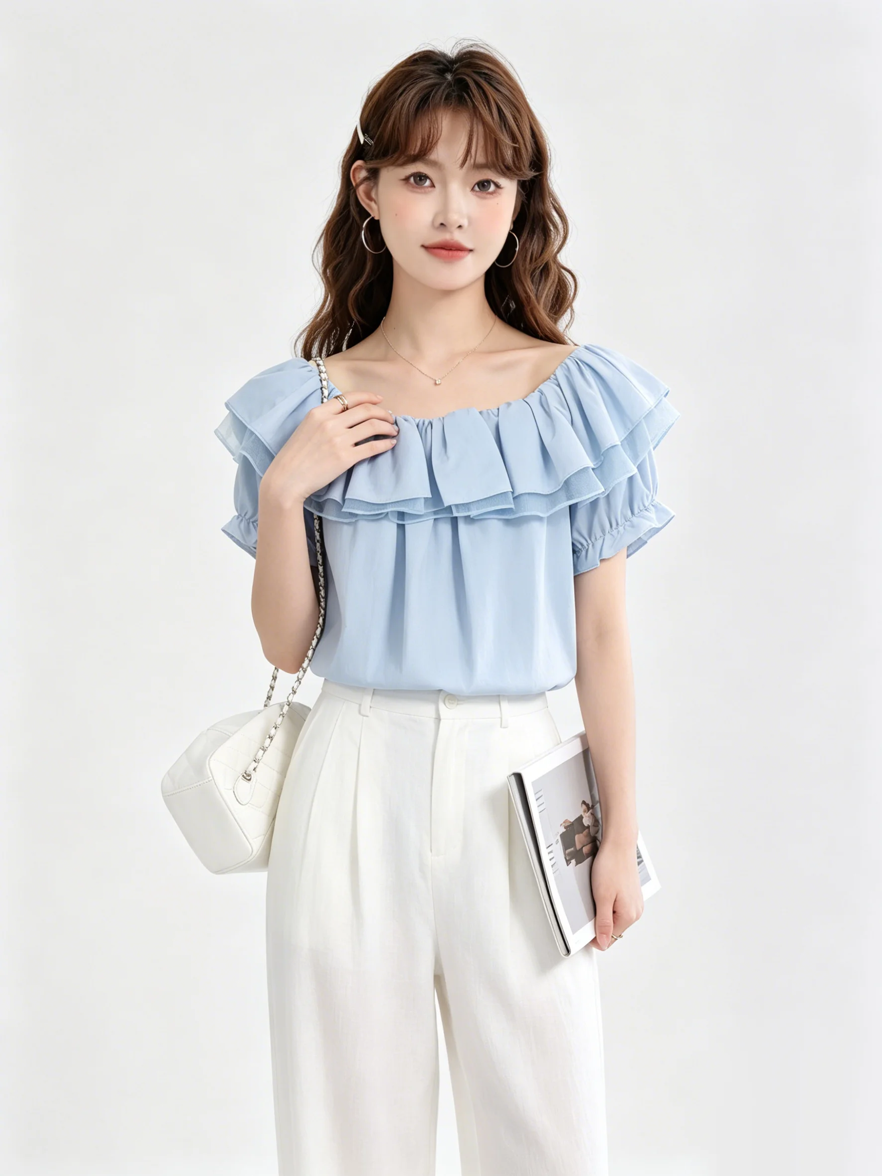Blue Gentle Wind Short Sleeve Shirt Women's Summer Design Sense Top Short Style Small Shirt Casual Loose Fit Breathable Skin-...
Blue Gentle Wind Short Sleeve Shirt Women's Summer Design Sense Top Short Style Small Shirt Casual Loose Fit Breathable Skin-...