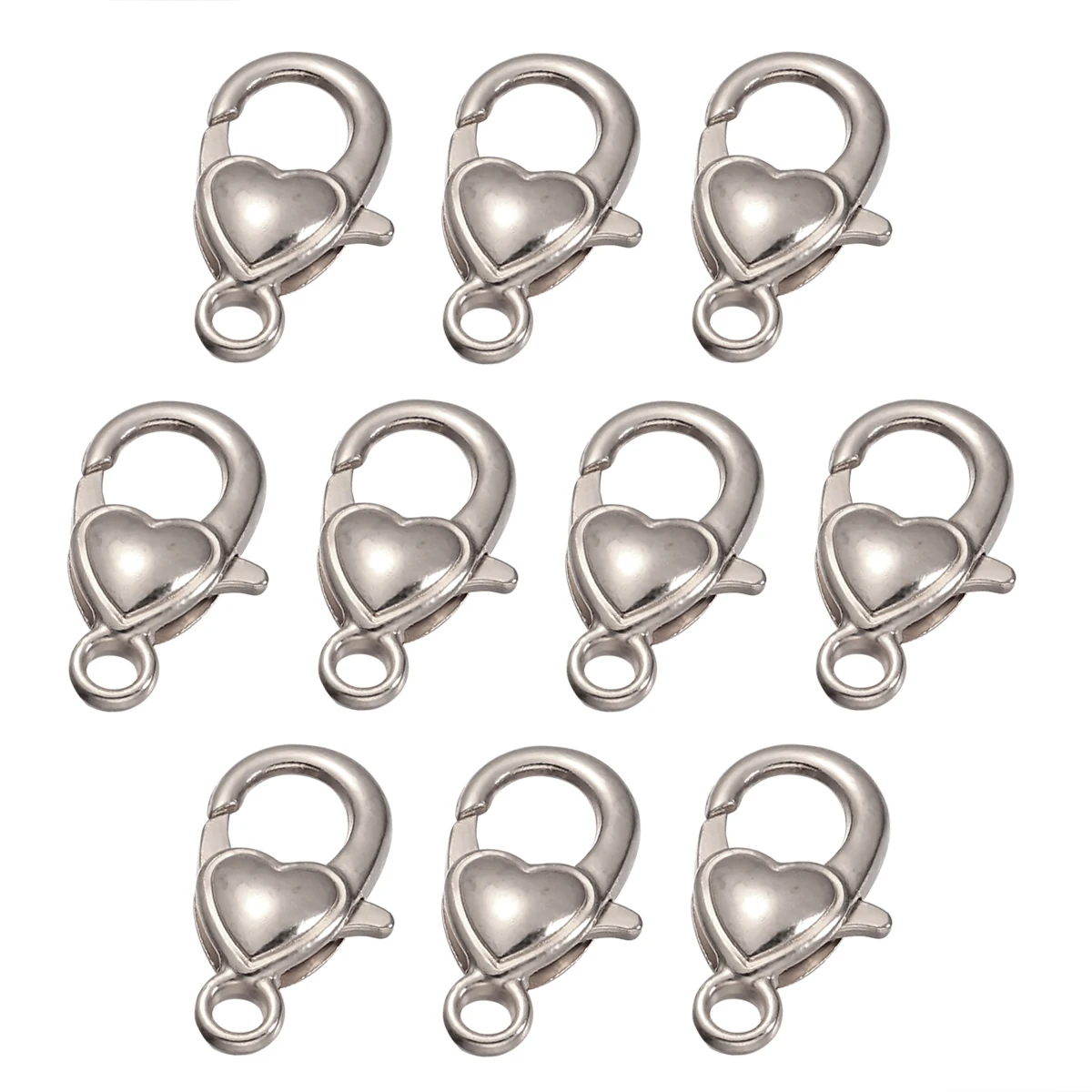 40 Pcs Heart Shape Lobster Clasps Jewelry Making Supplies Durable Alloy Claw Charms Necklace Bracelet Crafting DIY Gifts
40 Pcs Heart Shape Lobster Clasps Jewelry Making Supplies Durable Alloy Claw Charms Necklace Bracelet Crafting DIY Gifts