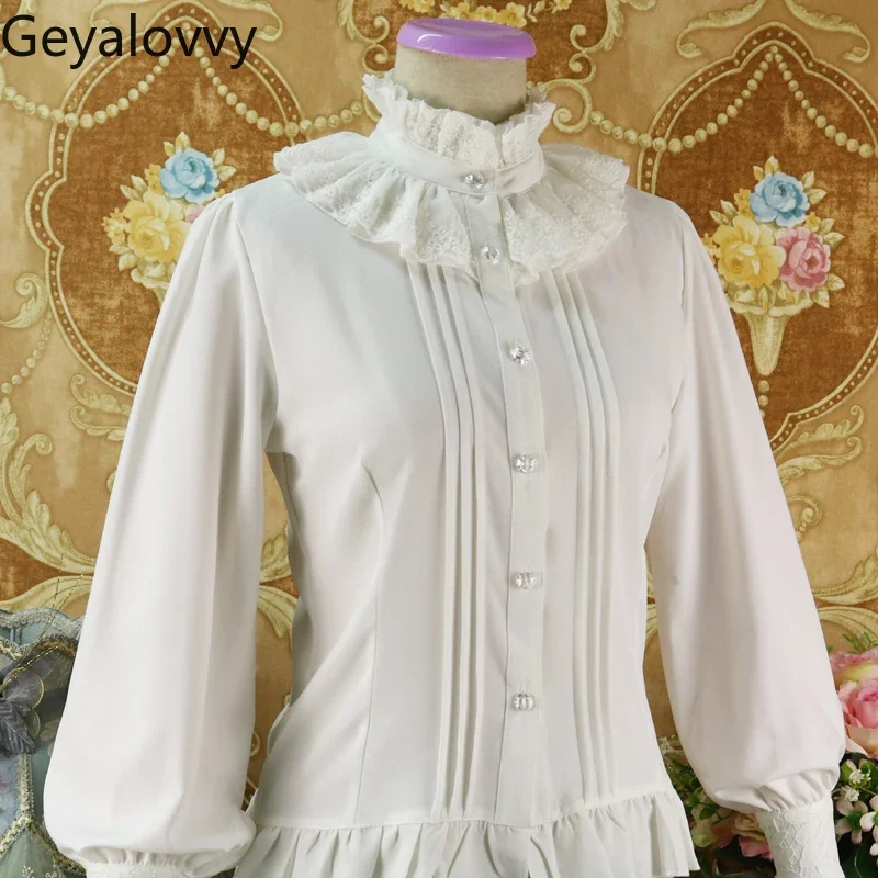 Original Autumn New Chiffon Inner Long-sleeved Top Lolita Sweet Stand-up Collar Lace Lantern Sleeve Versatile Slim-fit Shirt
Original Autumn New Chiffon Inner Long-sleeved Top Lolita Sweet Stand-up Collar Lace Lantern Sleeve Versatile Slim-fit Shirt