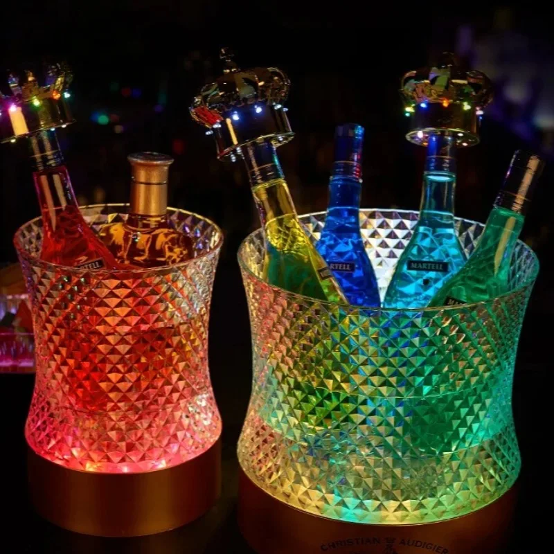LED Glowing Champagne Ice Bucket Diamond Shape Acrylic Light-Up Wine Cooler Rechargeable Party Tub for Bars or Events
LED Glowing Champagne Ice Bucket Diamond Shape Acrylic Light-Up Wine Cooler Rechargeable Party Tub for Bars or Events