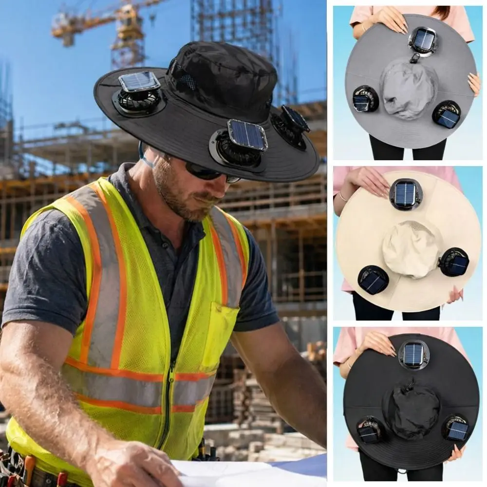 3 Fans Solar Fan Hat UV Protection Breathable Summer Fan Visor Cap Lightweight Strong Wind Fishing Bucket Hat Outdoor Travel
3 Fans Solar Fan Hat UV Protection Breathable Summer Fan Visor Cap Lightweight Strong Wind Fishing Bucket Hat Outdoor Travel