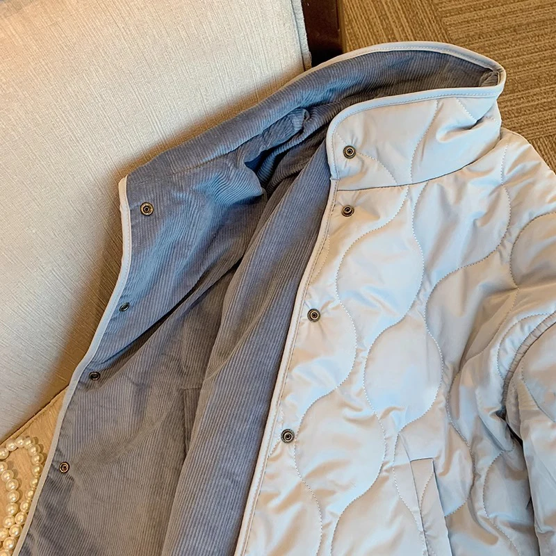 Blue Velvet Jaet ort Sle Korean College Romantic Youth Autumn Winter Cotton Coat Vintage Lapel Single Button Pure Color
Blue Velvet Jaet ort Sle Korean College Romantic Youth Autumn Winter Cotton Coat Vintage Lapel Single Button Pure Color