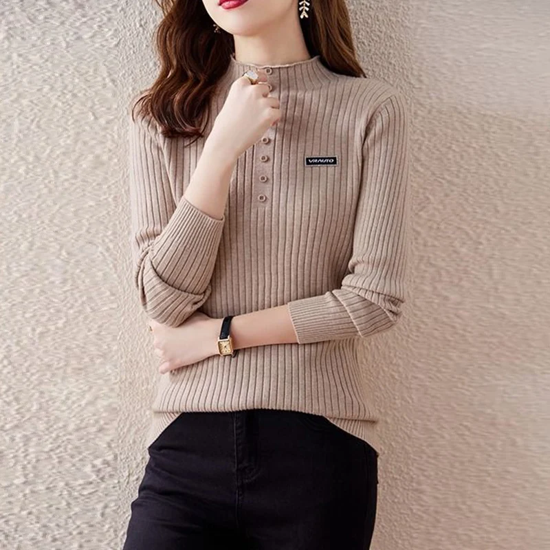 Autumn Winter Oversized Women's Elegant Fashion Bottoming Sweater Female Solid Color All-match Casual Knitted Top Ladies Jumpers
Autumn Winter Oversized Women's Elegant Fashion Bottoming Sweater Female Solid Color All-match Casual Knitted Top Ladies Jumpers