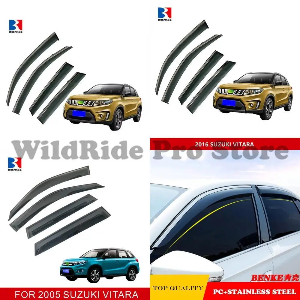 1 комплект автомобильных аксессуаров, дефлекторы ветра для SUZUKI VITARA 2005 2016, пресс-форма для литья под давлением, материал ПК с окном из нержавеющей стали Vi 
1 комплект автомобильных аксессуаров, дефлекторы ветра для SUZUKI VITARA 2005 2016, пресс-форма для литья под давлением, материал ПК с окном из нержавеющей стали Vi