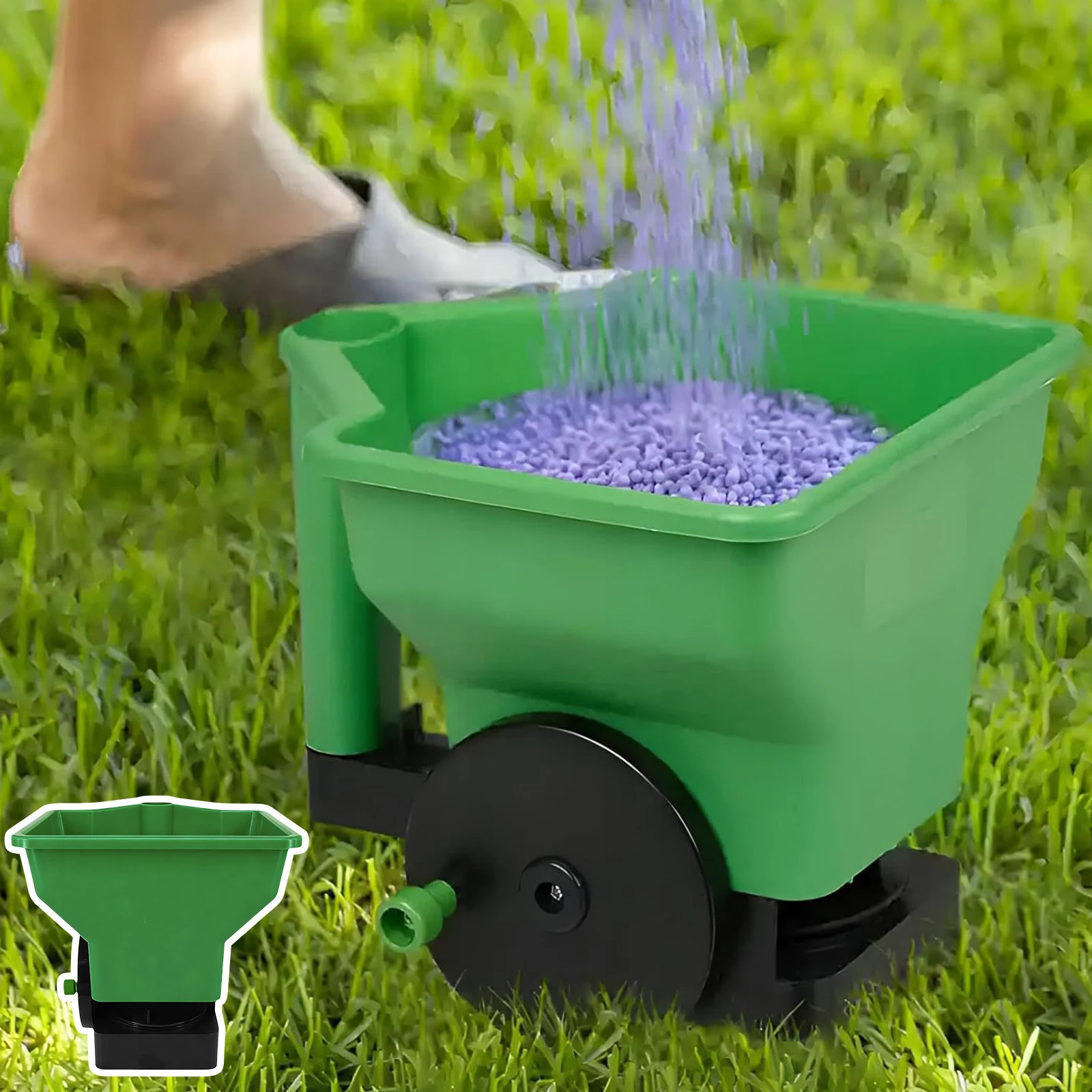 Handheld Fertilizer Spreader with Adjustable Crank Handy Lawn Seed Spreader for Grass Seed/Fertilizer/Ice Melt
Handheld Fertilizer Spreader with Adjustable Crank Handy Lawn Seed Spreader for Grass Seed/Fertilizer/Ice Melt