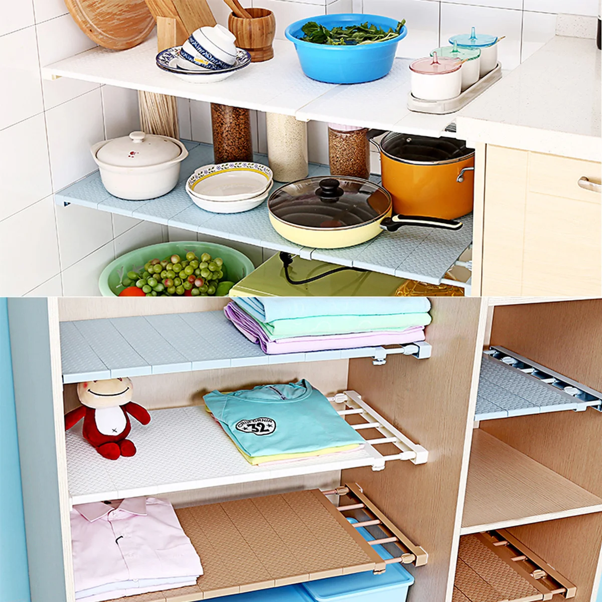 Adjustable Expandable Plastic Shelf Divider Rack Space-Saving Drill No Glue Widened Pads Sturdy For Wardrobe Cabinet
Adjustable Expandable Plastic Shelf Divider Rack Space-Saving Drill No Glue Widened Pads Sturdy For Wardrobe Cabinet