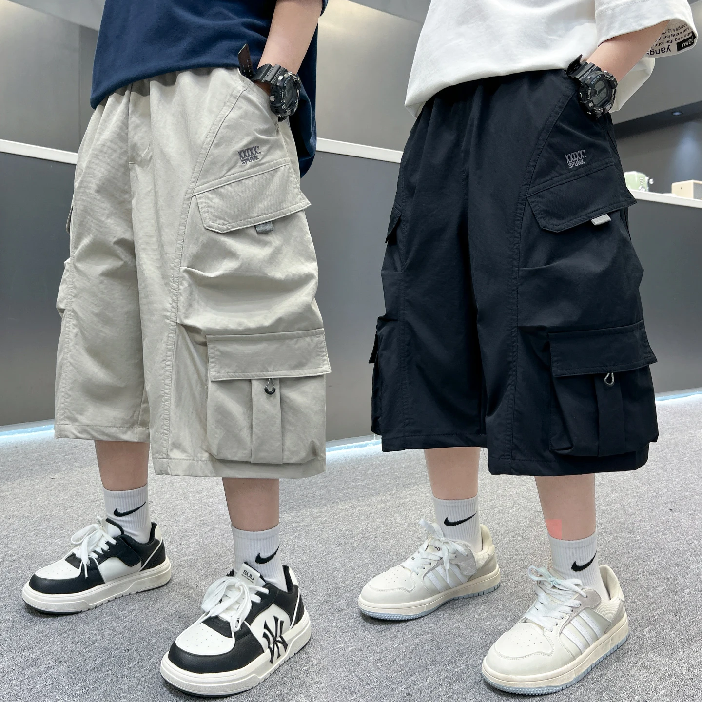 Boys Summer Thin Casual Pants Straight Leg Elastic Waist Printed Workwear Shorts Mid-Term Children's Clothing Kids Trousers
Boys Summer Thin Casual Pants Straight Leg Elastic Waist Printed Workwear Shorts Mid-Term Children's Clothing Kids Trousers