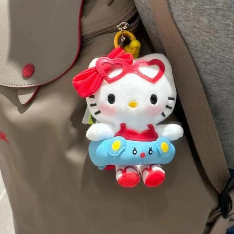 Anime Hello Kitty Cartoon Plush Series Doll Filling Keychain KT Cat Keyring Hawaii Swim Ring Series Dark Skin Toy Birthday Gifts
Anime Hello Kitty Cartoon Plush Series Doll Filling Keychain KT Cat Keyring Hawaii Swim Ring Series Dark Skin Toy Birthday Gifts