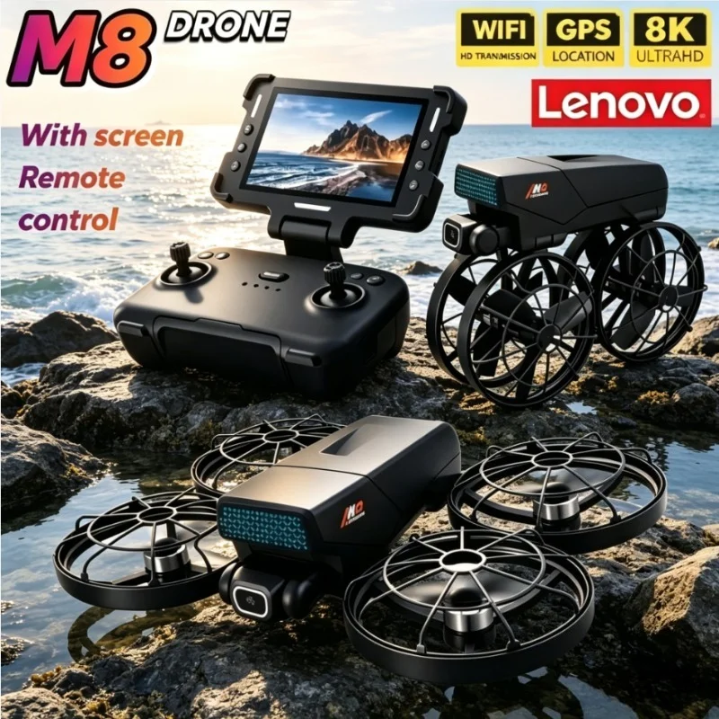 Lenovo M8 RC Foldable Drone with 8K Screen Brushless Motor Profesional HD Dual Camera WIFI Obstacle Avoidance Quadcopter Toy
Lenovo M8 RC Foldable Drone with 8K Screen Brushless Motor Profesional HD Dual Camera WIFI Obstacle Avoidance Quadcopter Toy