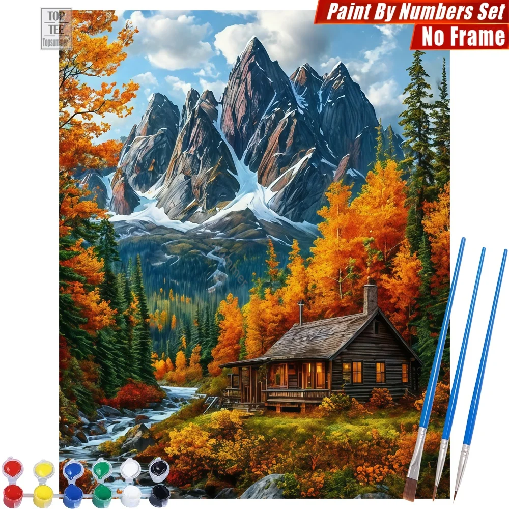 snowy mountain cabin DIY Digital Oil Paint Set - cabin autumn stream Canvas Wall Art Mother'S Day Gift For Wife
snowy mountain cabin DIY Digital Oil Paint Set - cabin autumn stream Canvas Wall Art Mother'S Day Gift For Wife