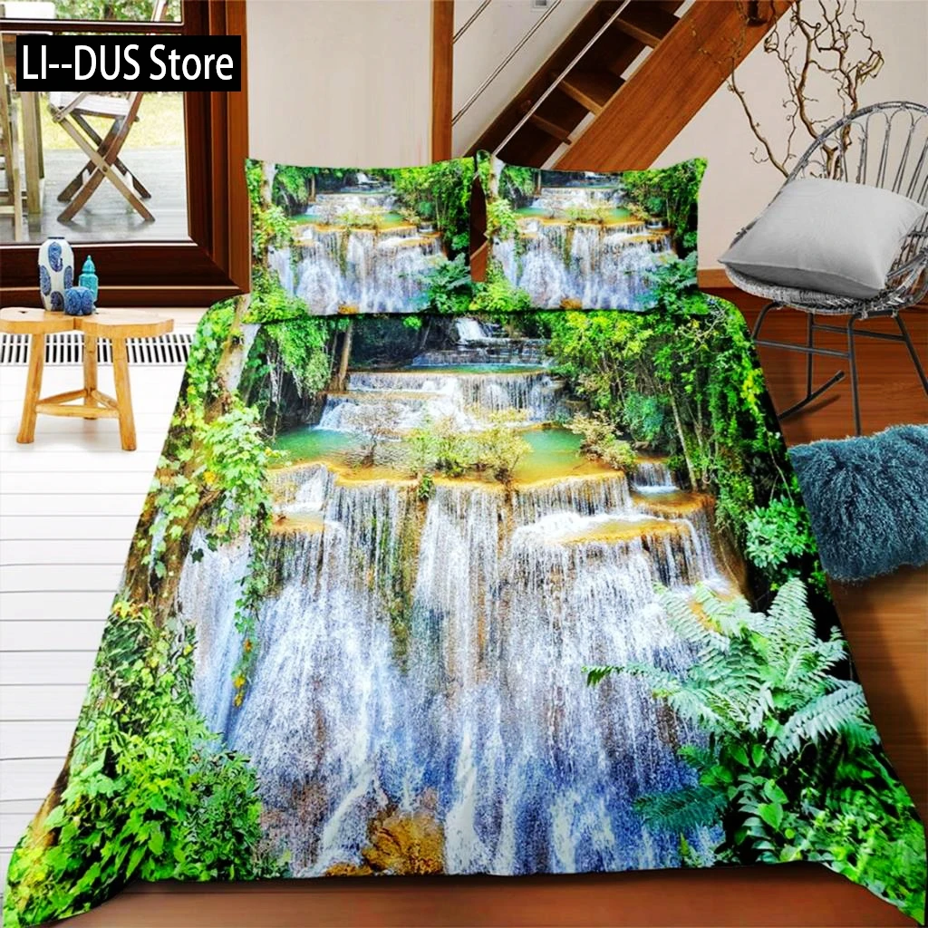 Landscape Duvet Cover Set Fake Window 3D Print Scenery Bedding Set Microfiber Landscape Waterfall Garden King Size Quilt Cover
Landscape Duvet Cover Set Fake Window 3D Print Scenery Bedding Set Microfiber Landscape Waterfall Garden King Size Quilt Cover