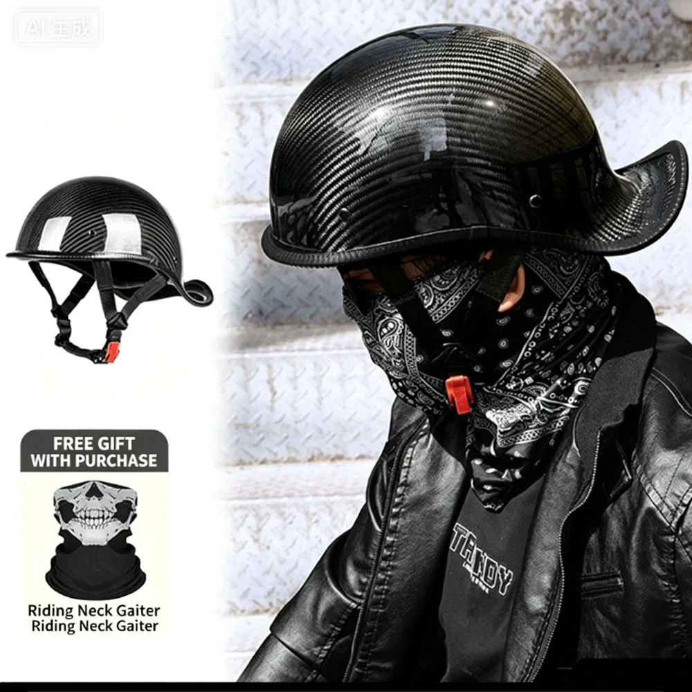 Carbon Fiber Retro Helmet with Flip-up Tail Lightweight Safety Cap for Men Vintage Motorcycle Scooter Cruiser Protect Helmet
Carbon Fiber Retro Helmet with Flip-up Tail Lightweight Safety Cap for Men Vintage Motorcycle Scooter Cruiser Protect Helmet