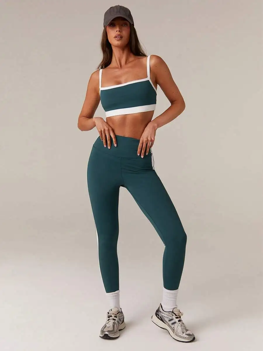 Womens Dark Green Contrast Yoga Set Pilates Sporty Athleisure Outfit
Womens Dark Green Contrast Yoga Set Pilates Sporty Athleisure Outfit