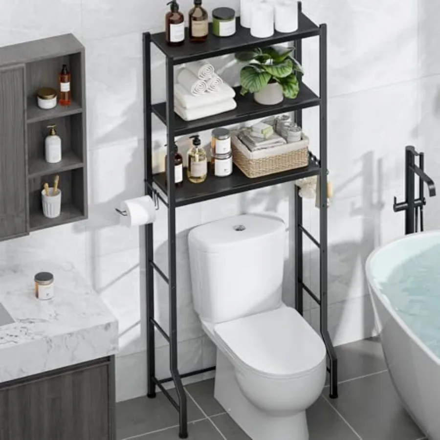Over The Toilet Storage Cabinet, Sturdy Bathroom Organizer, Easy Assembly, 3-Tier Shelf 61" H,Space Saving Storage for Small Ba
Over The Toilet Storage Cabinet, Sturdy Bathroom Organizer, Easy Assembly, 3-Tier Shelf 61" H,Space Saving Storage for Small Ba