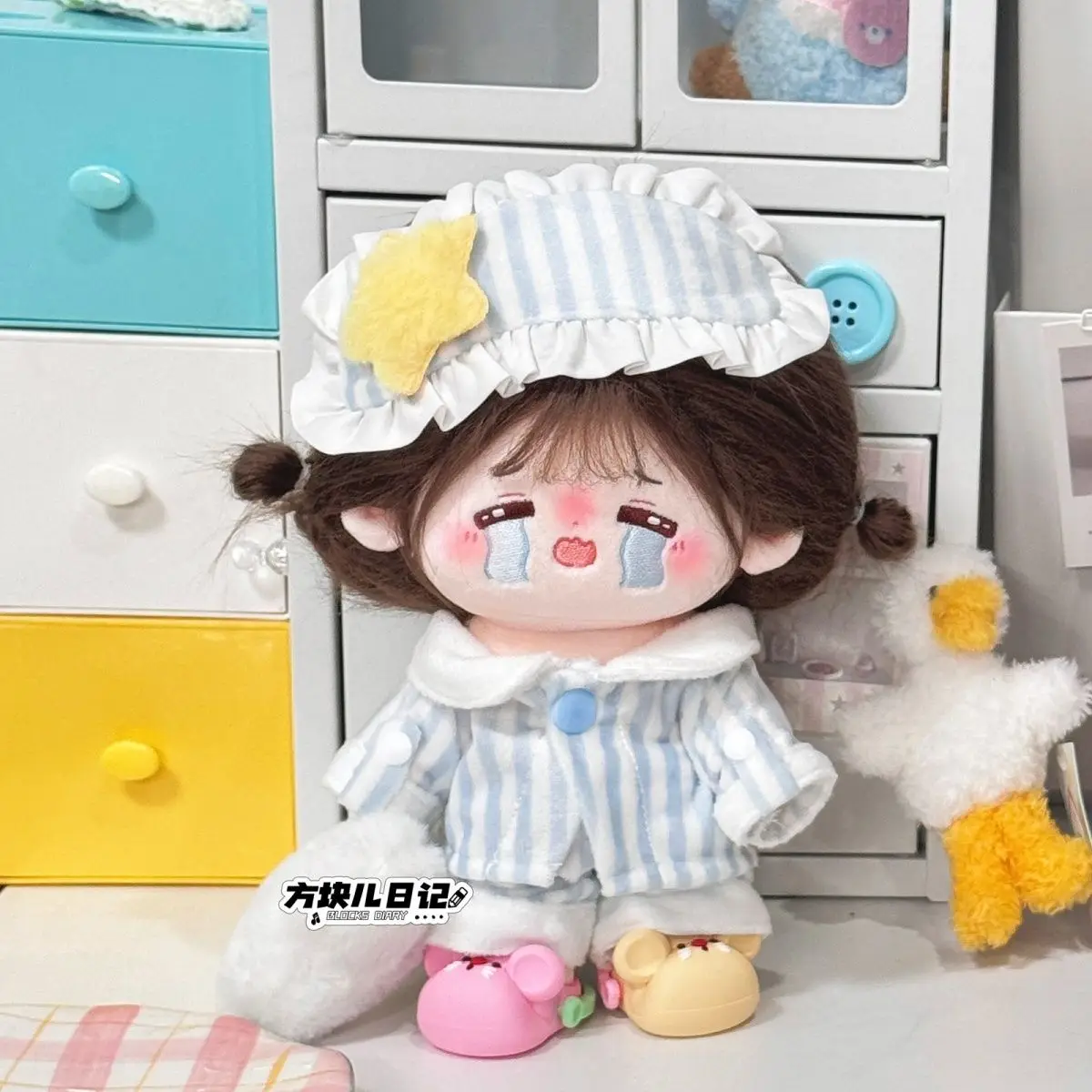 Хлопковая кукла Ianmian Star, 20 см, ночная рубашка с шепами молока и съемными звездами на груди, только одежда, полосатый пижамный костюм 
Хлопковая кукла Ianmian Star, 20 см, ночная рубашка с шепами молока и съемными звездами на груди, только одежда, полосатый пижамный костюм