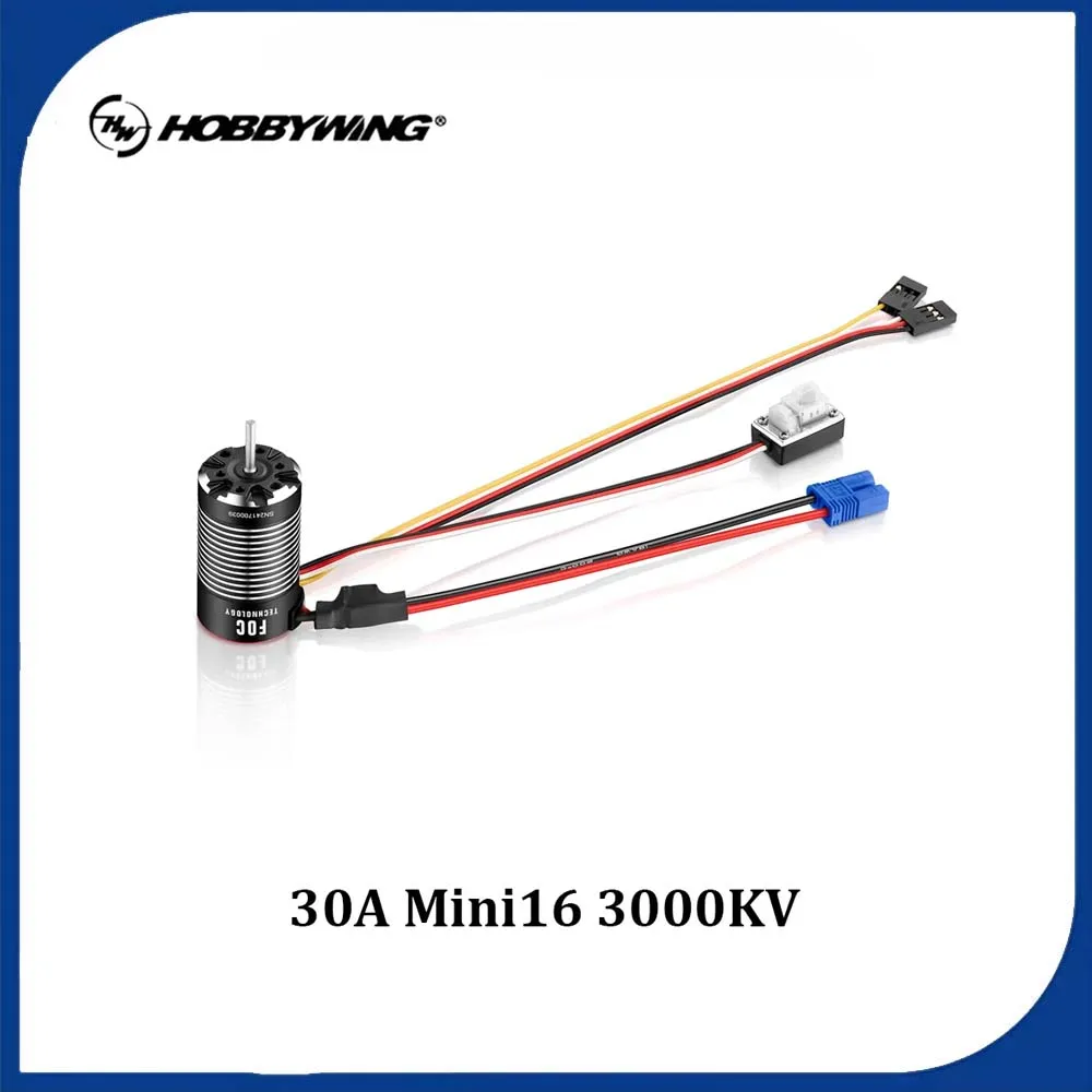 HOBBYWING QUICRUN Fusion Mini16 30A 3000KV Brushless Motor ESC 2IN1 1/16 1/18 RC Cars Crawlers Waterproof Sensored Control
HOBBYWING QUICRUN Fusion Mini16 30A 3000KV Brushless Motor ESC 2IN1 1/16 1/18 RC Cars Crawlers Waterproof Sensored Control
