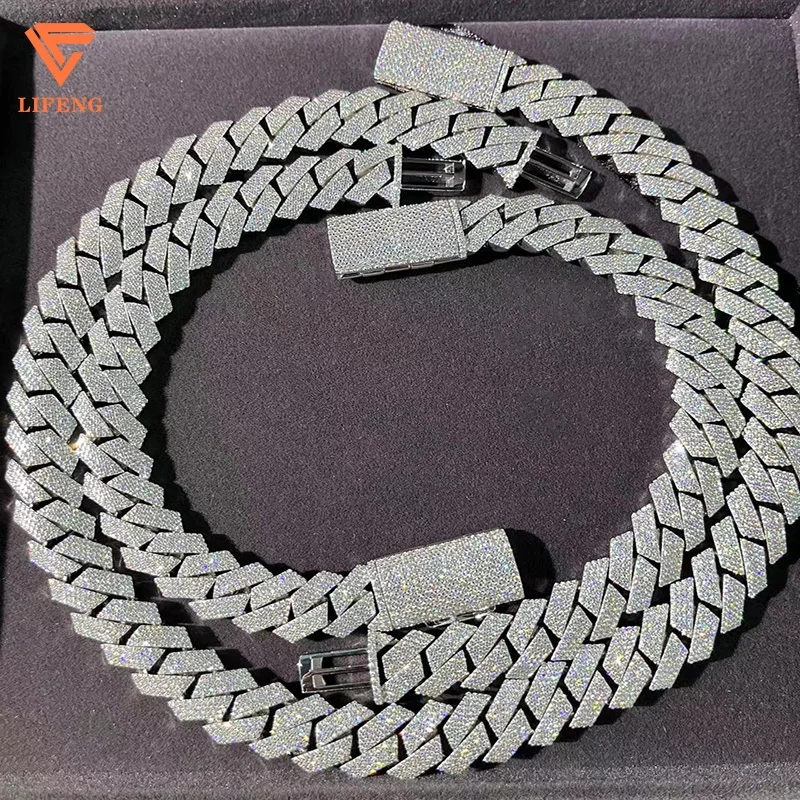 Hip Hop Jewelry Luxury 20mm Gold Plated 925 Sterling Silver Diamond Cuban Chain Iced Out Moissanite Necklace
Hip Hop Jewelry Luxury 20mm Gold Plated 925 Sterling Silver Diamond Cuban Chain Iced Out Moissanite Necklace