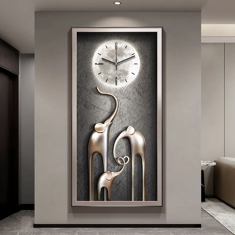 Modern Design Elephant Wall Clock Entrance Corridor Mural Mute Digital Big Wall Clock Large Abstract Hanging Painting Wall Watch
Modern Design Elephant Wall Clock Entrance Corridor Mural Mute Digital Big Wall Clock Large Abstract Hanging Painting Wall Watch