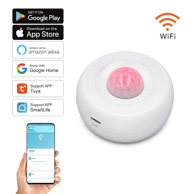 Инфракрасный детектор Tuya Smart WiFi, интеллектуальный мониторинг, безопасность вашего домашней безопасности, совместим с Alexa и Google.
Инфракрасный детектор Tuya Smart WiFi, интеллектуальный мониторинг, безопасность вашего домашней безопасности, совместим с Alexa и Google.