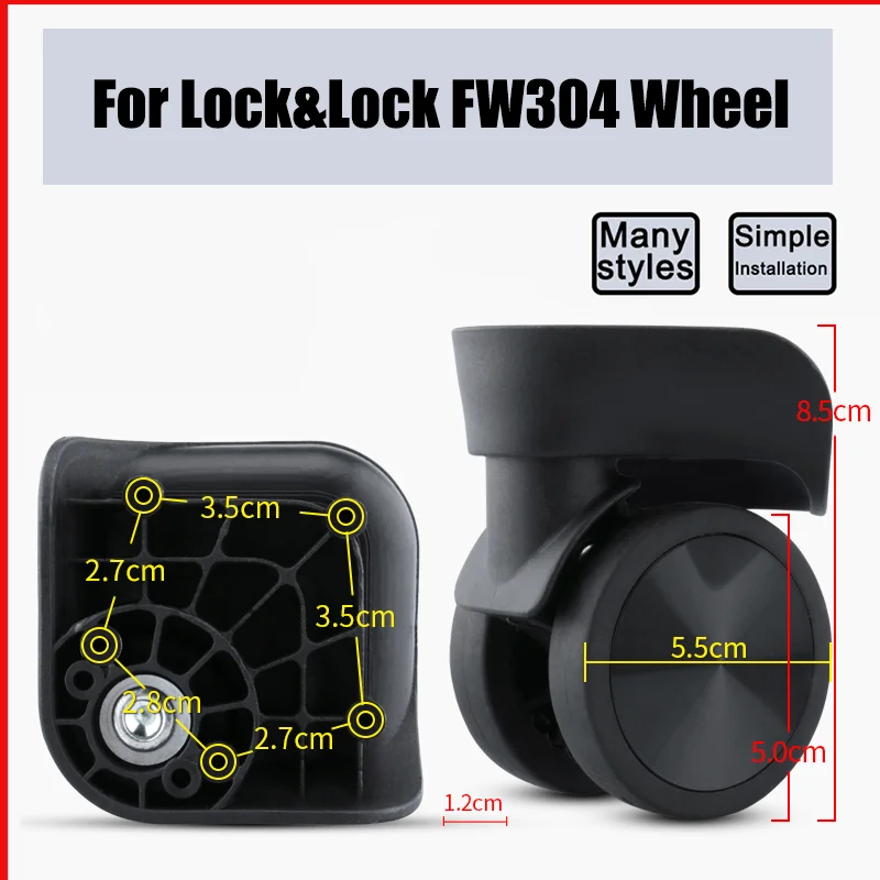 For Lock&Lock FW304 Universal Wheel Replacement Suitcase Smooth Silent Shock Absorbing Wheel Accessories Wheels Casters Repair
For Lock&Lock FW304 Universal Wheel Replacement Suitcase Smooth Silent Shock Absorbing Wheel Accessories Wheels Casters Repair