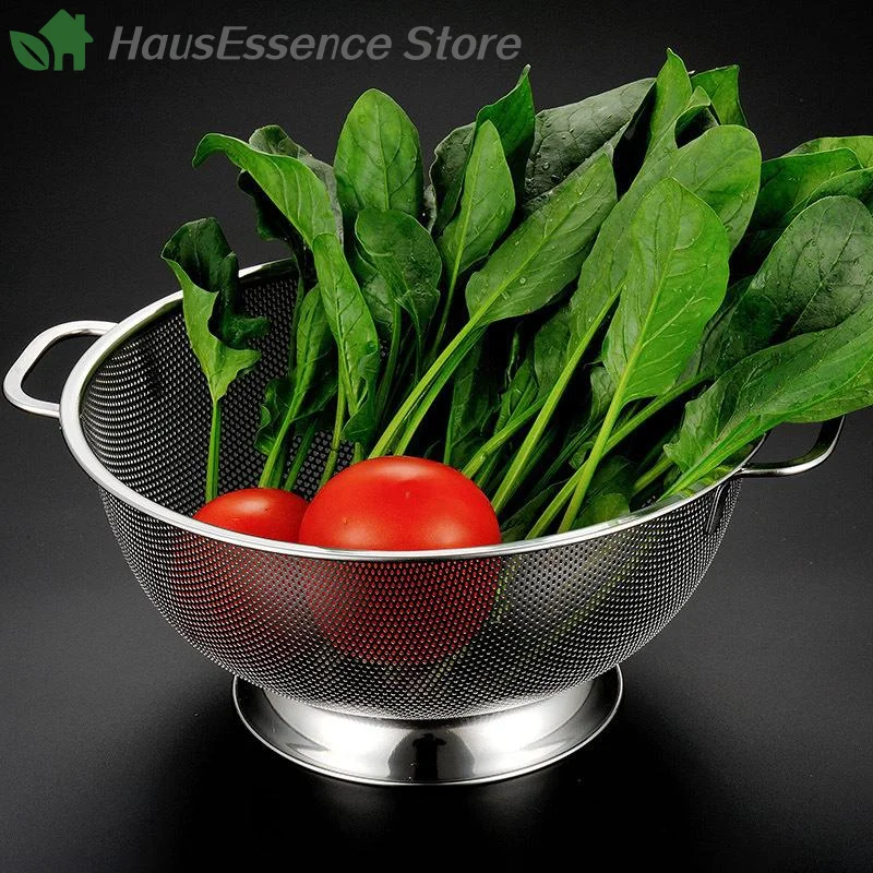※Stainless Steel Colander With Double Handle Food Pasta Strainer Basket With Self-draining Solid Ring Base Fine Mesh File
※Stainless Steel Colander With Double Handle Food Pasta Strainer Basket With Self-draining Solid Ring Base Fine Mesh File