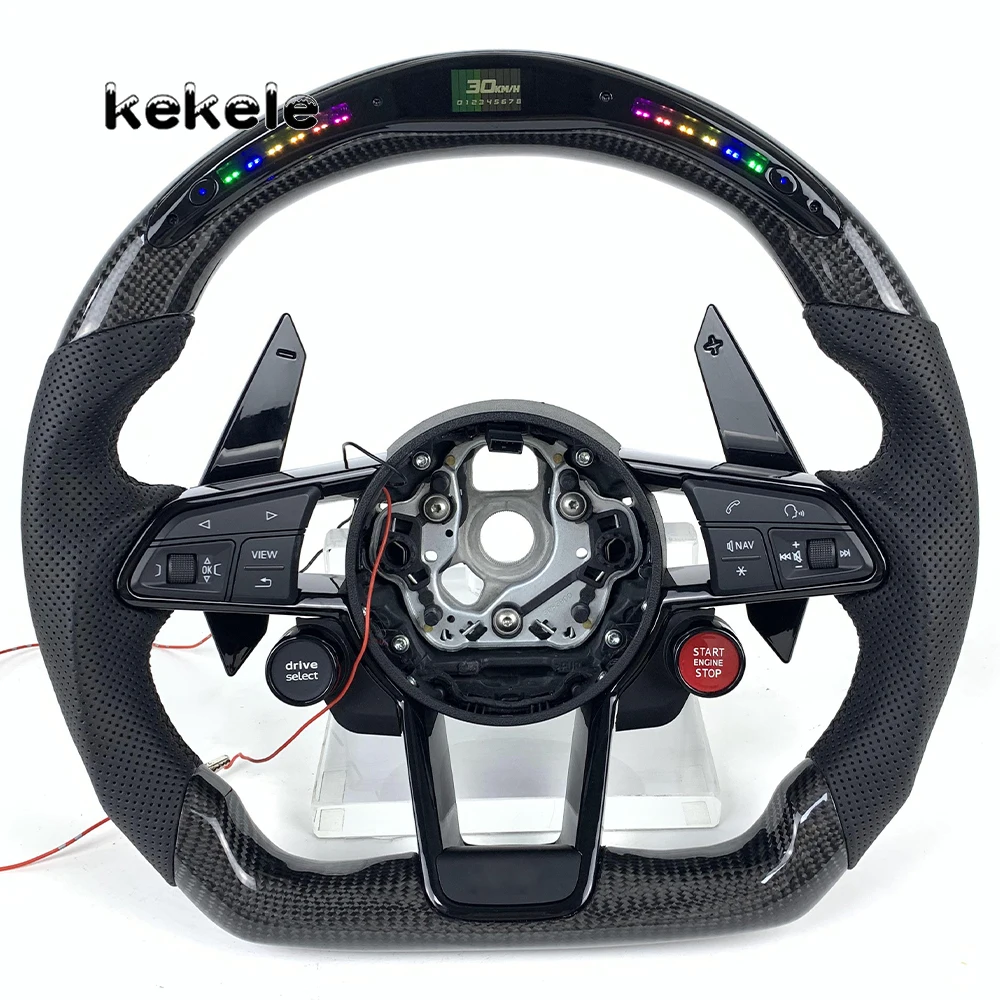 Sports Competition Black Style for Audi R8 2017 2020 20221 2022 2023 2024Carbon Fiber LED Steering Wheel Supports Customization
Sports Competition Black Style for Audi R8 2017 2020 20221 2022 2023 2024Carbon Fiber LED Steering Wheel Supports Customization