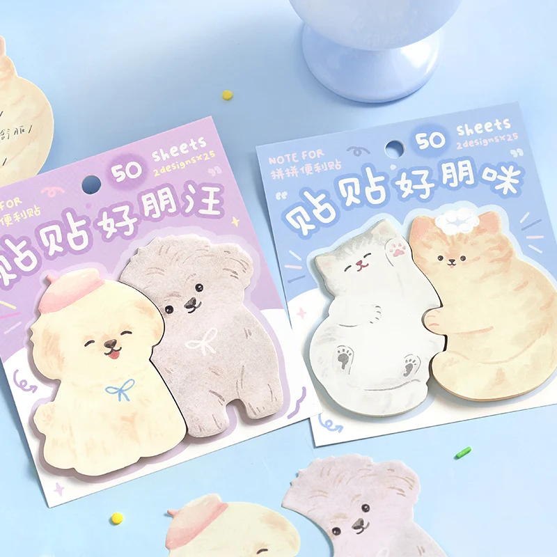 2 Designs Each With 25 Sheets Cartoon Animal Sticky Notes, Cute Cartoon Memo Sticky Note Self Stick Animal Notepad Page
2 Designs Each With 25 Sheets Cartoon Animal Sticky Notes, Cute Cartoon Memo Sticky Note Self Stick Animal Notepad Page
