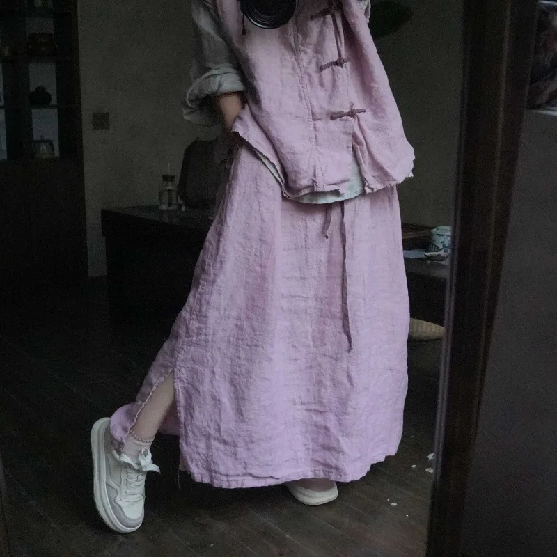 Ramie Women A-line Long Skirt New Arrival 2026 Spring Summer Vintage Style Solid Color Loose Female High Waist Casual Skirts
Ramie Women A-line Long Skirt New Arrival 2026 Spring Summer Vintage Style Solid Color Loose Female High Waist Casual Skirts