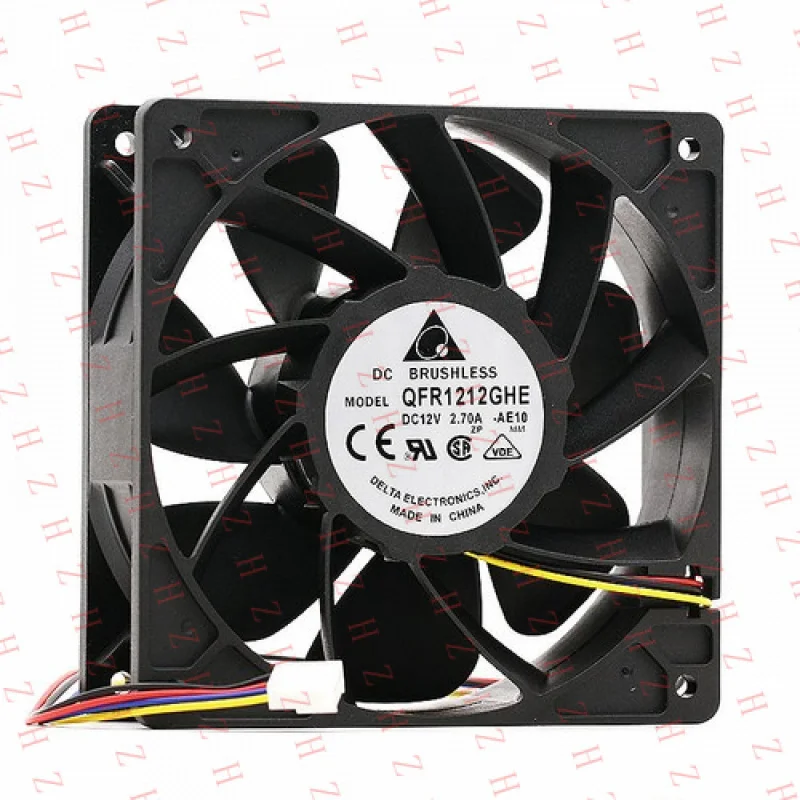 P+ 12CM for Delta QFR1212GHE MODEL 12V 2.7A Cooling Fan Ant S7/S9 Mining PWM 12038
P+ 12CM for Delta QFR1212GHE MODEL 12V 2.7A Cooling Fan Ant S7/S9 Mining PWM 12038