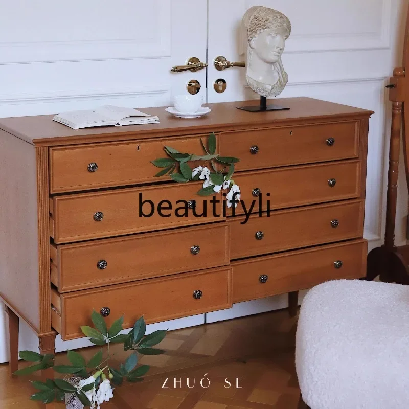 53Antique solid wood drawer in chest, retro dining side cabinet, bedroom storage side cabinet
53Antique solid wood drawer in chest, retro dining side cabinet, bedroom storage side cabinet
