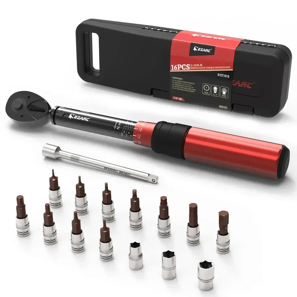 003 Ezarc Bike Torque Wrench Set 1/4 Inch And Socket Set For Adjustable Bike Tool In High Quality
003 Ezarc Bike Torque Wrench Set 1/4 Inch And Socket Set For Adjustable Bike Tool In High Quality