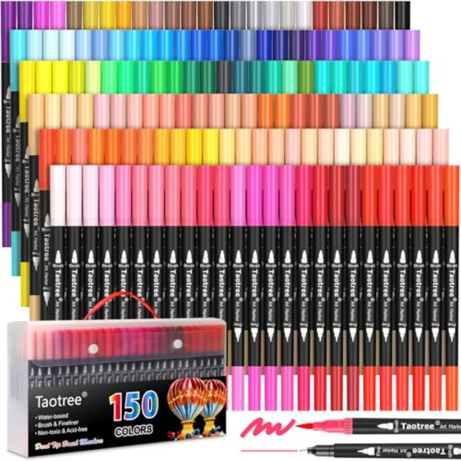 Dual Tip Art Markers Pens for Adult Coloring Book Artist Fine and Brush Tip Coloring Markers Drawing Pen for Journaling Note Ta
Dual Tip Art Markers Pens for Adult Coloring Book Artist Fine and Brush Tip Coloring Markers Drawing Pen for Journaling Note Ta