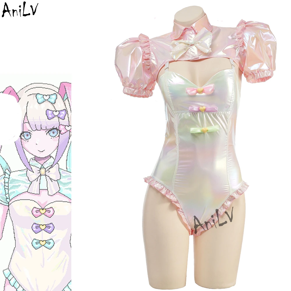 AniLV Game NEEDY GIRL OVERDOSE KAngel Bodysuit Anime Pink Laser Swimsuit Cosplay Halloween Carnival Costumes
AniLV Game NEEDY GIRL OVERDOSE KAngel Bodysuit Anime Pink Laser Swimsuit Cosplay Halloween Carnival Costumes