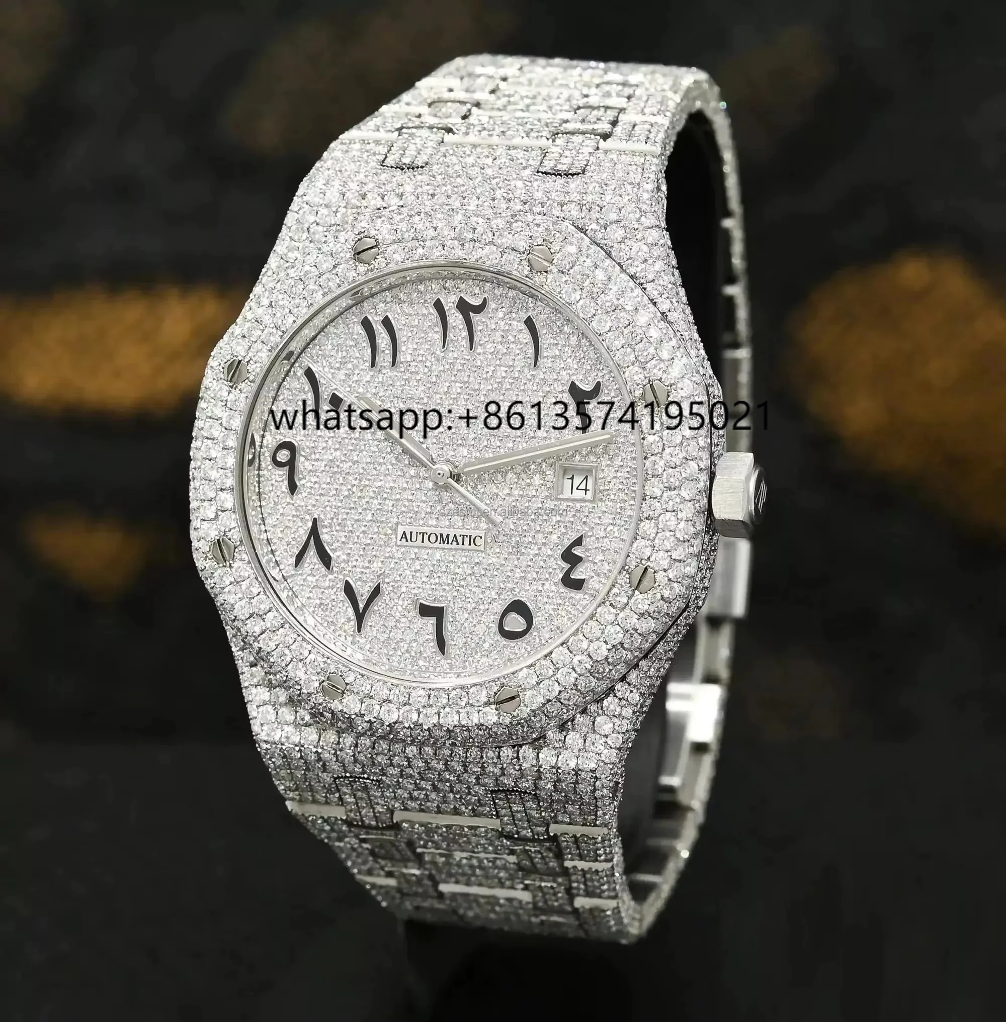 Popular Luxury Designer VVS Moissanite Watches Lced Out Automatic Mechanical Sport Sapphire Mirror Diamond Watches for Men
Popular Luxury Designer VVS Moissanite Watches Lced Out Automatic Mechanical Sport Sapphire Mirror Diamond Watches for Men