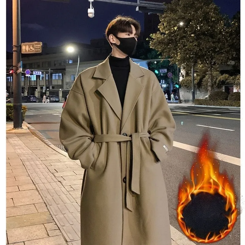 Men's Autumn Winter Extended Version Woolen Overcoat Knee-length Trendy Brand Loose Windbreaker Mid-length Thickened Woolen Coat
Men's Autumn Winter Extended Version Woolen Overcoat Knee-length Trendy Brand Loose Windbreaker Mid-length Thickened Woolen Coat