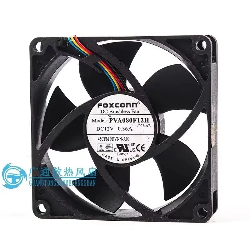 Original 80 * 80 * 20MM 8CM 12V 0.36A 4-wire PWM high airflow chassis Cooling fan PVA080F12H
Original 80 * 80 * 20MM 8CM 12V 0.36A 4-wire PWM high airflow chassis Cooling fan PVA080F12H