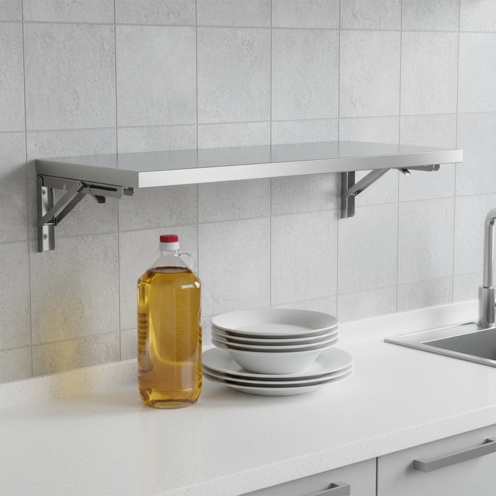 Stainless Steel Folding Storage Rack Easy To Clean Wall Mounted Folding Table Campervan Folding Bracket for Kitchen
Stainless Steel Folding Storage Rack Easy To Clean Wall Mounted Folding Table Campervan Folding Bracket for Kitchen