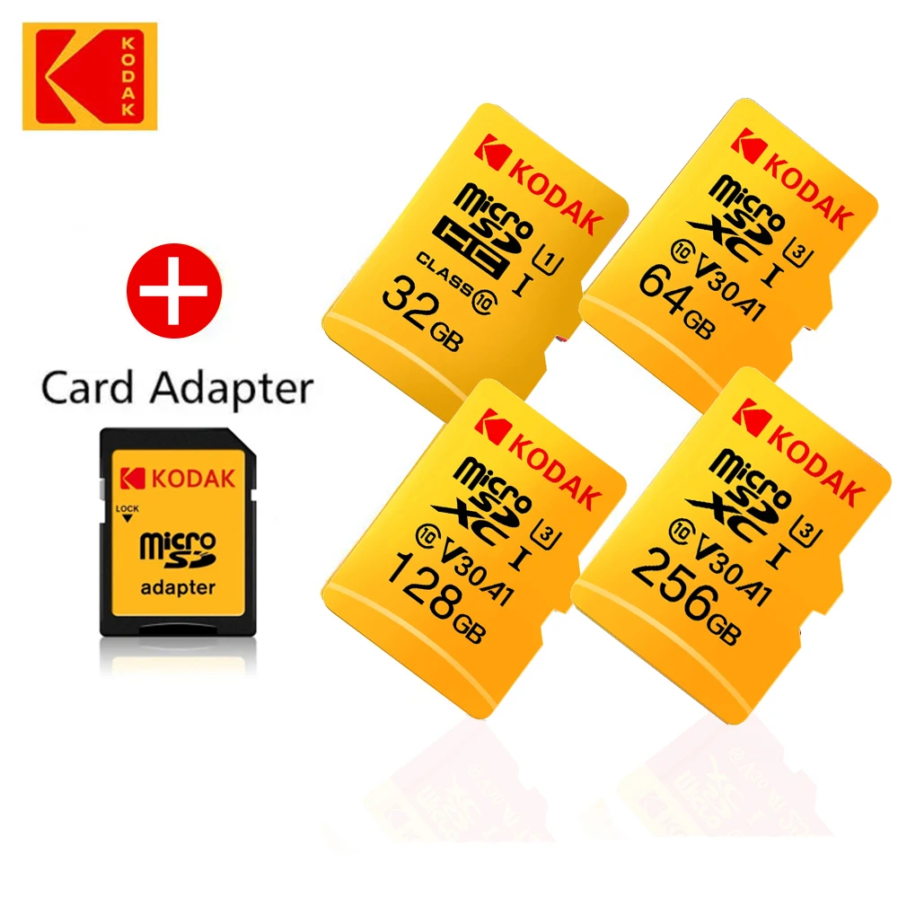 KODAK Micro SD Card 256GB Memory Card UP TO 100MB/s C10 U3 32GB 64GB 128GB TF Card 4K HD For USB Card Reader Adapter Microsd
KODAK Micro SD Card 256GB Memory Card UP TO 100MB/s C10 U3 32GB 64GB 128GB TF Card 4K HD For USB Card Reader Adapter Microsd