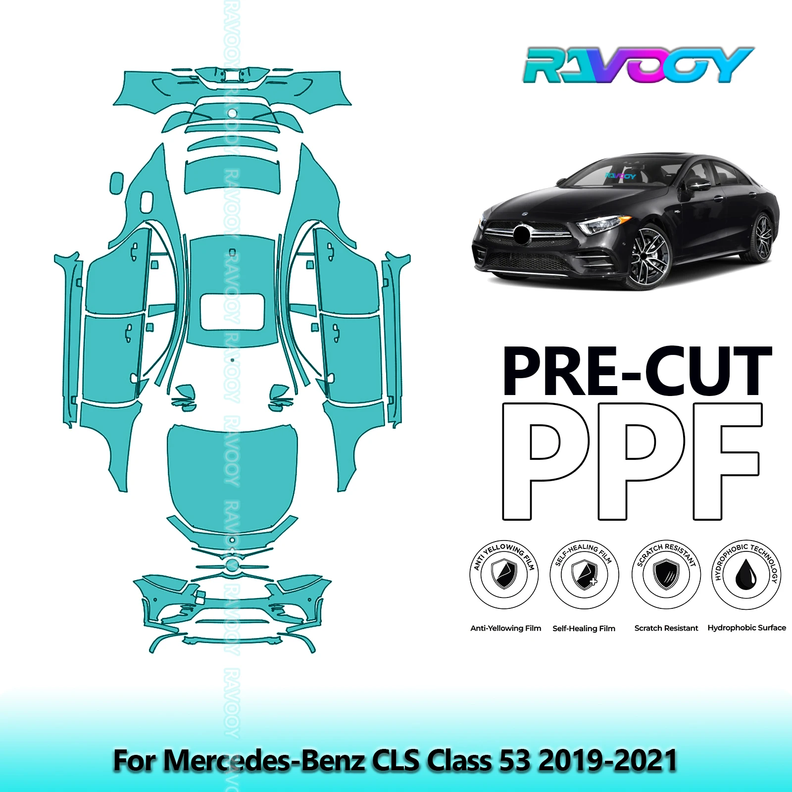 Full Vehicle Clear Bra Precut PPF Paint Protection Film For Mercedes-Benz CLS Class 53 2019-2021
Full Vehicle Clear Bra Precut PPF Paint Protection Film For Mercedes-Benz CLS Class 53 2019-2021