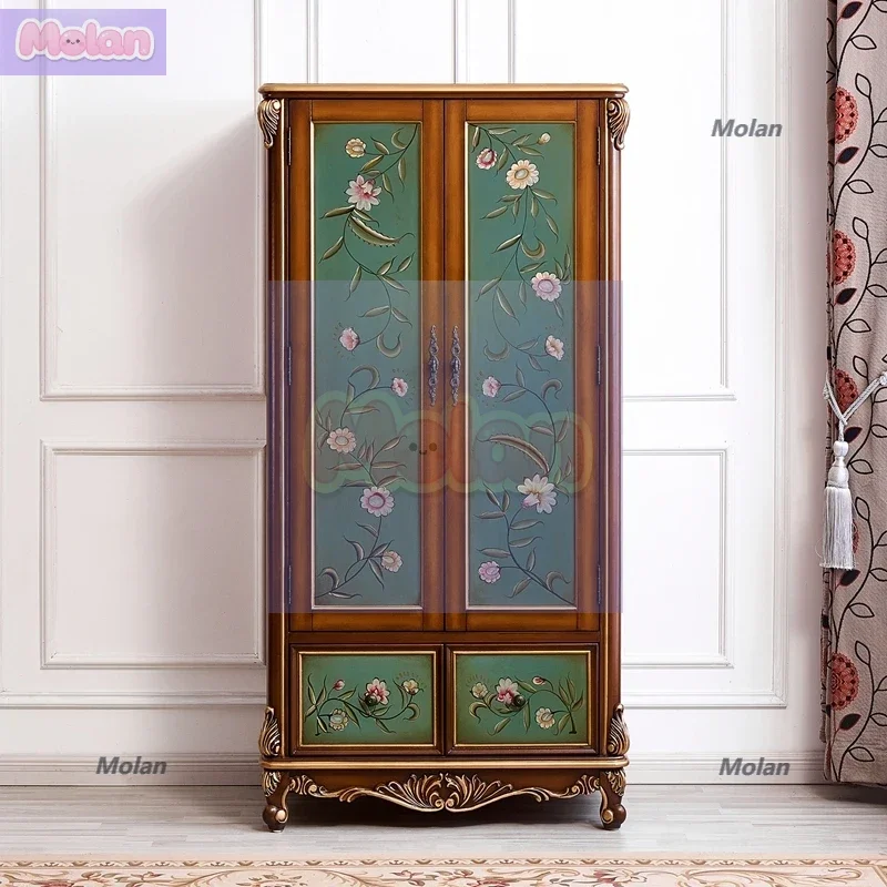 European retro wardrobe painted furniture solid wood storage cabinet wardrobe cabinet quilt adult children hanging wardrobe
European retro wardrobe painted furniture solid wood storage cabinet wardrobe cabinet quilt adult children hanging wardrobe