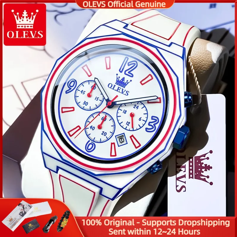 OLEVS 5622 New Manga Design Men Watch Luxury Original Waterproof Luminous Calendar Timing Code Watch Fashion Sports Quartz Watch
OLEVS 5622 New Manga Design Men Watch Luxury Original Waterproof Luminous Calendar Timing Code Watch Fashion Sports Quartz Watch