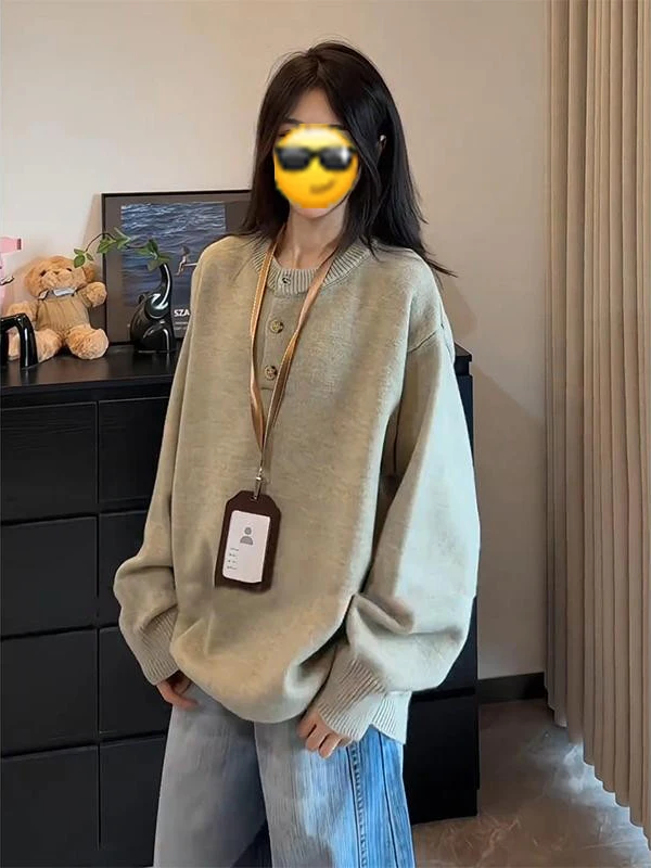 Свитер с воротником Генри в американском стиле ретро для мужчин и женщин, ранняя осень, ленивый, высокая чувствительность, повседневный спортивный вязаный внутренний базовый слой
Свитер с воротником Генри в американском стиле ретро для мужчин и женщин, ранняя осень, ленивый, высокая чувствительность, повседневный спортивный вязаный внутренний базовый слой