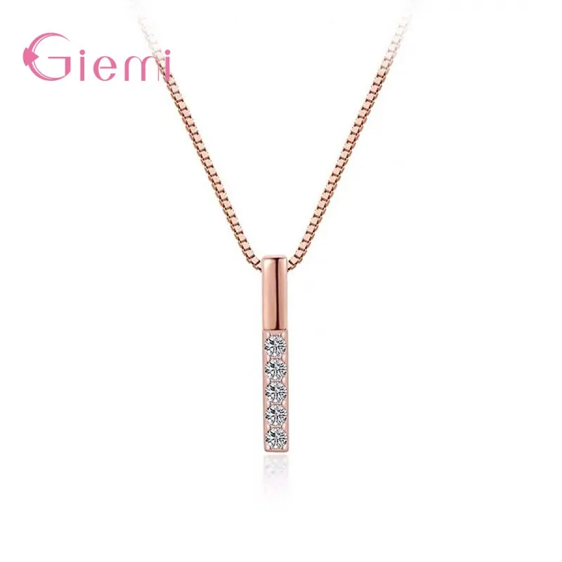Luxury Austrian Crystal Long Stripes Pendant Necklace 925 Sterling Silver Temperament Personality Fashion Female Necklaces
Luxury Austrian Crystal Long Stripes Pendant Necklace 925 Sterling Silver Temperament Personality Fashion Female Necklaces