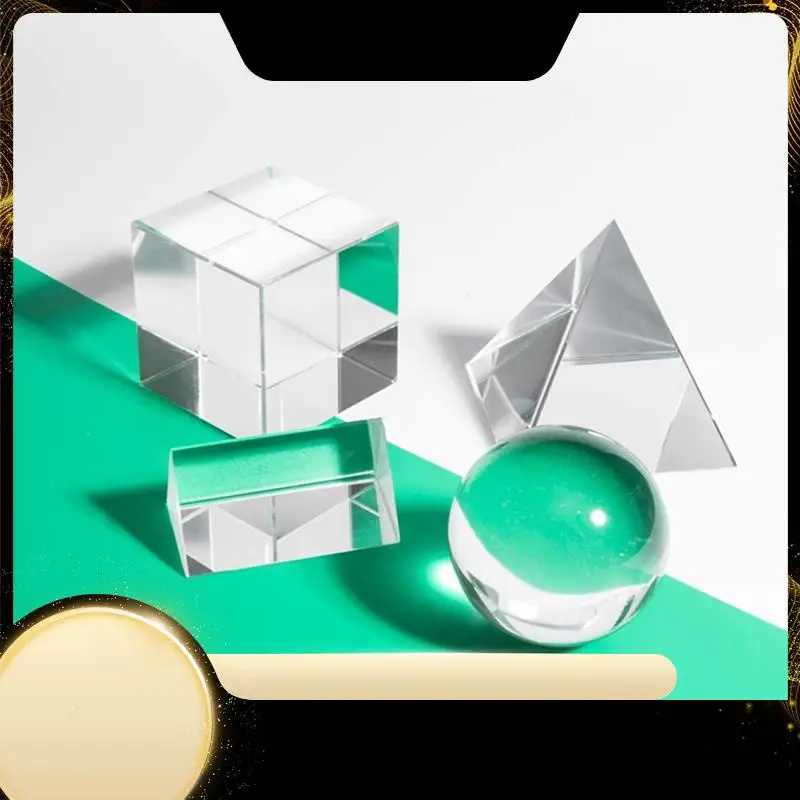4 Pack K9 Optical Crystal Photography Prism Set, Include Crystal Ball,Cube,Triangular Prism,Pyramid,Teaching Accessory-X40A
4 Pack K9 Optical Crystal Photography Prism Set, Include Crystal Ball,Cube,Triangular Prism,Pyramid,Teaching Accessory-X40A