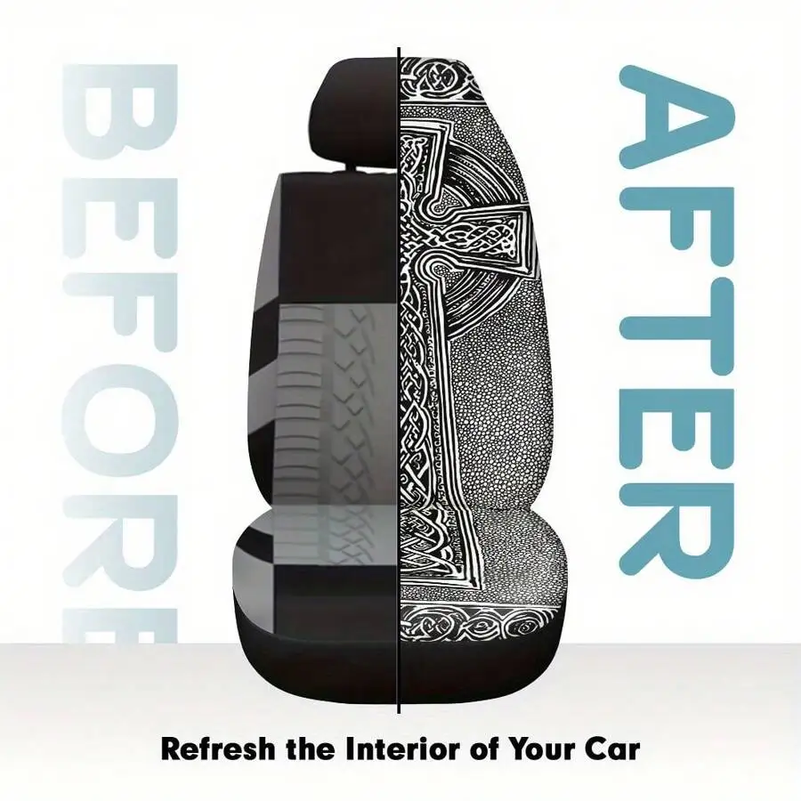 Celtic Knot Cross Car Seat Cover For Front Seat Durable Soft Interior Decor
Celtic Knot Cross Car Seat Cover For Front Seat Durable Soft Interior Decor